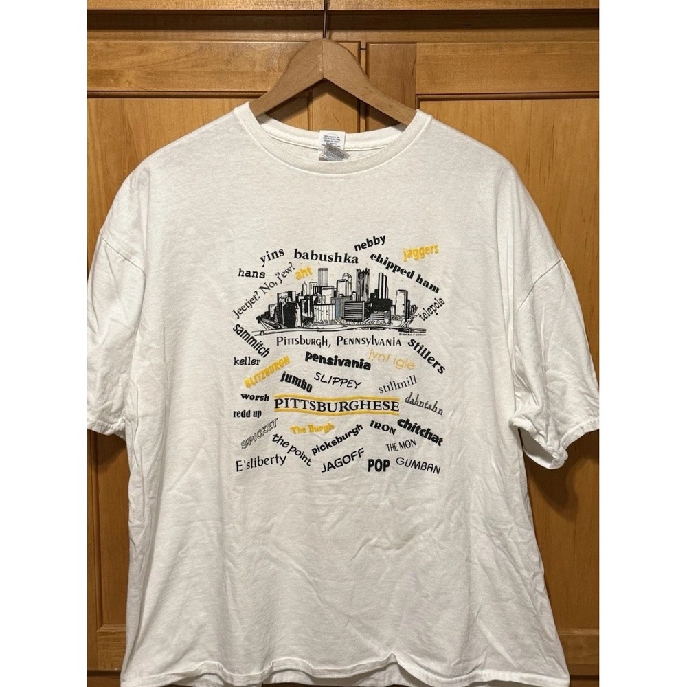Vintage 1990's Pittsburghese Phrases Local Pittsburg  Sz 3XL Graphic T-Shirt